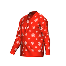 Load image into Gallery viewer, Women's Christmas Snowflake Knitted Cardigan Red Trim