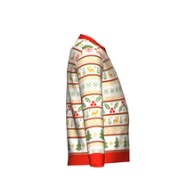 Load image into Gallery viewer, Christmas Icons Ugly Christmas Sweater Side View 2