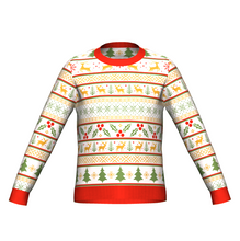 Load image into Gallery viewer, Christmas Icons Ugly Christmas Sweater Front