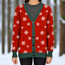 Load image into Gallery viewer, Christmas Snowflake Knitted Cardigan | Love to Sing
