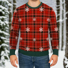 Load image into Gallery viewer, Love to Sing Men's Christmas Tartan Knitted Sweater