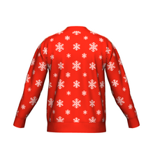 Load image into Gallery viewer, Women's Christmas Snowflake Knitted Cardigan Red Trim