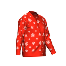 Load image into Gallery viewer, Women's Christmas Snowflake Knitted Cardigan Red Trim