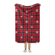 Load image into Gallery viewer, Christmas Tartan Sherpa Blanket