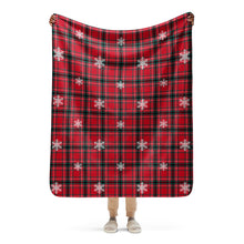 Load image into Gallery viewer, Christmas Tartan Sherpa Blanket