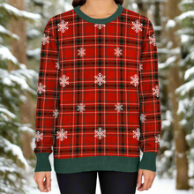 Load image into Gallery viewer, Love to Sing Christmas Tartan Knitted Sweater