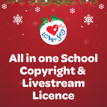 Load image into Gallery viewer, All in One School Christmas Music Copyright and Livestream Licence by Love to Sing
