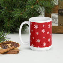 Load image into Gallery viewer, Christmas Snowflake Pattern Coffee Mug 15oz | Love to Sing
