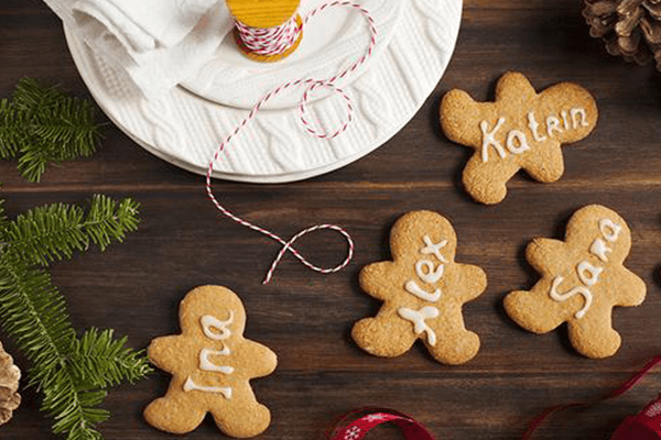 Gingerbread Christmas Place Card Cookies