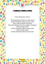 Load image into Gallery viewer, Z Zebras (Zebra song)

