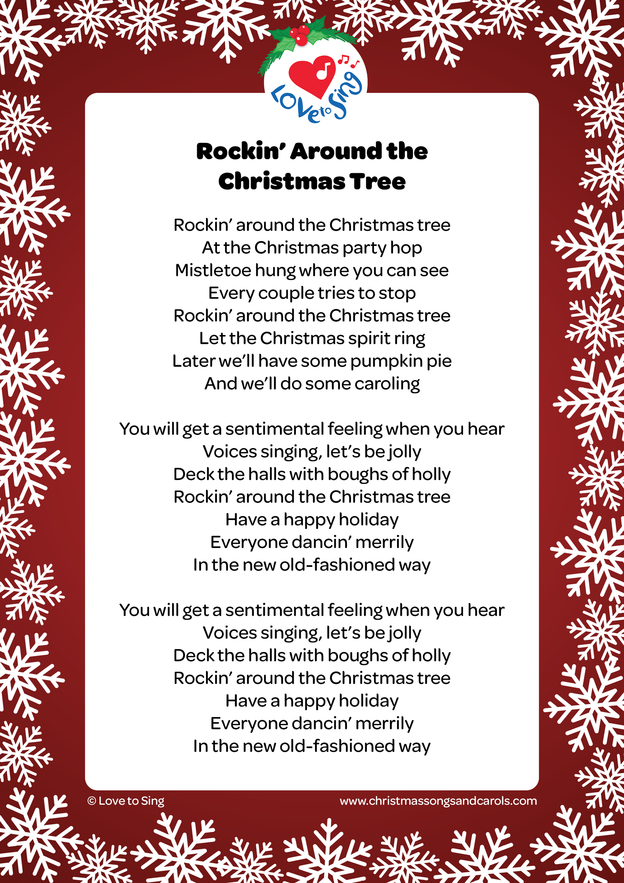 Rockin Around the Christmas Tree cdffd6f6 fafa 4008 b307 rockin' around the christmas tree lyrics | love to sing