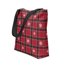 Load image into Gallery viewer, Red Tartan Christmas Tote bag
