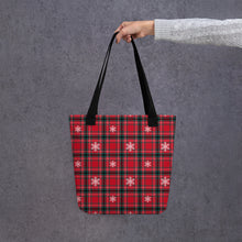 Load image into Gallery viewer, Red Tartan Christmas Tote bag
