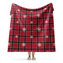 Load image into Gallery viewer, Christmas Tartan Sherpa Blanket
