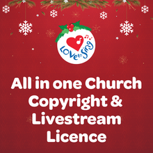Load image into Gallery viewer, All in One Church Christmas Music Copyright and Livestream Licence | Love to Sing
