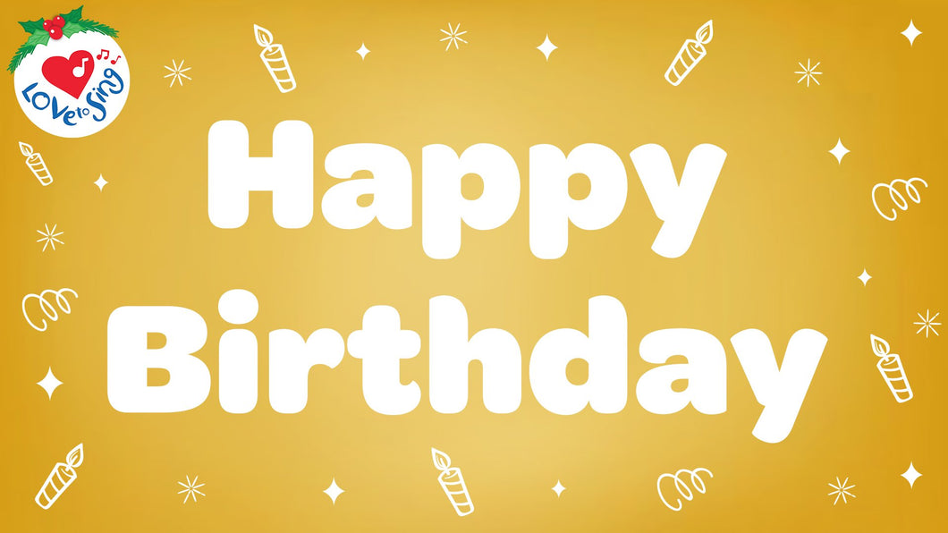 Happy Birthday song with lyrics by Love to Sing