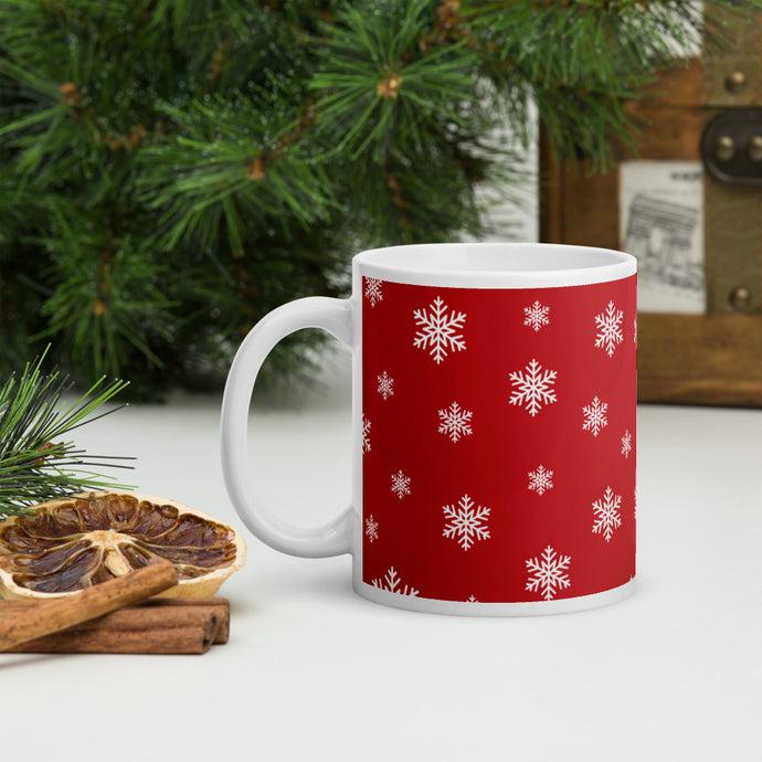 Christmas Snowflake Pattern Coffee Mug 11oz | Love to Sing